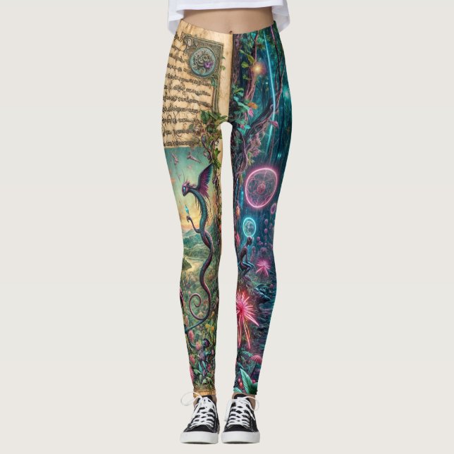 Enchanted Junk Journal Leggings (Front)