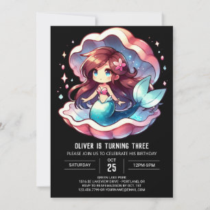 Enchanted Kids Mermaid Birthday Invitation