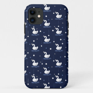 Enchanted Lake - Graceful Swan Pattern Design Case-Mate iPhone Case