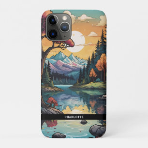 Enchanted Lakeside Serenity Sunset Landscape Case-Mate iPhone Case