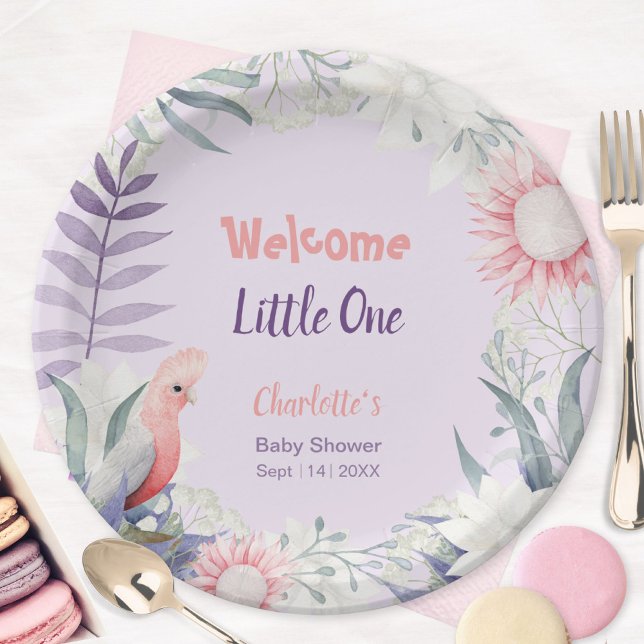 Enchanted Lavender Gender-Neutral Baby Shower Paper Plate (Enchanted Lavender Gender-Neutral Baby Shower Paper Plates ©Susanne Sachers - Sunny Mind 🌞)
