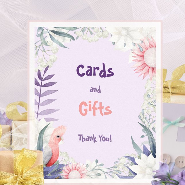 Enchanted Lavender Gifts Table Baby Shower Poster (Enchanted Lavender Gifts Table Baby Shower Poster ©Susanne Sachers - Sunny Mind 🌞)