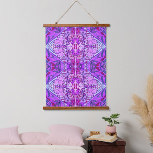 Enchanted Lavender Kaleidoscope  Hanging Tapestry