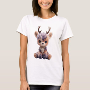 Enchanted Lilac Spotted Woodland Fawn Women T-Shirt