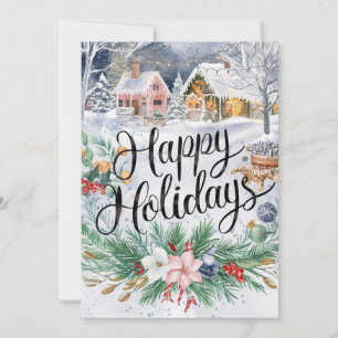 Enchanted Little Gift Happy Winter Holiday Card