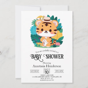 Enchanted Little Tiger Digital Baby Shower Invitation