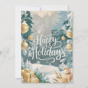 Enchanted Lovely Snowflake Happy Winter Holiday Card