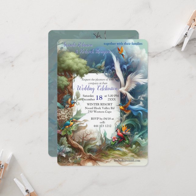 Enchanted Magical Fantasy Creations Invitation (Front/Back In Situ)