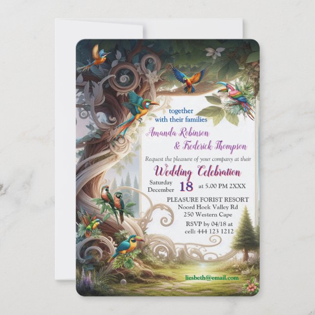 Enchanted Magical Fantasy Creations Invitation (Front)