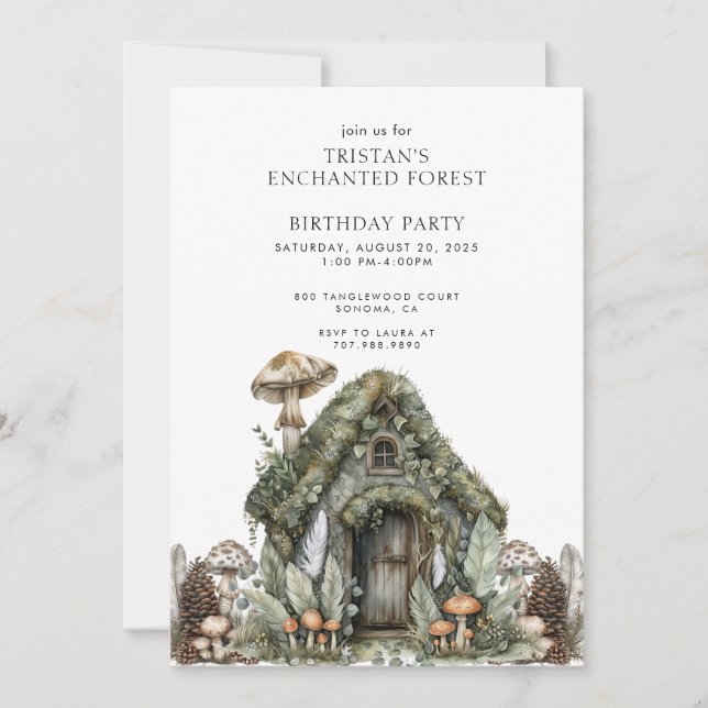 Enchanted Magical Forest Kid's Birthday Invitation (Front)