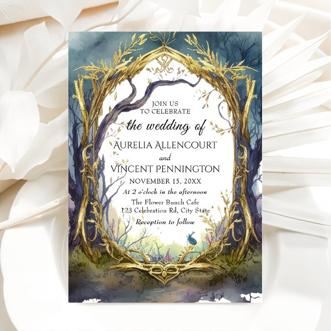 Enchanted Magical Forest Wedding Invitation (Creator Uploaded)