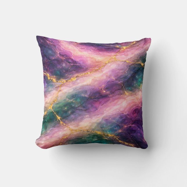 Enchanted Marble with Gold Veining Cushion (Front)