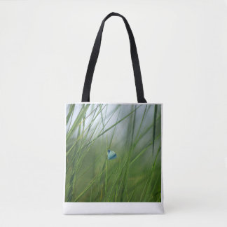 Enchanted Meadow Blue Butterfly Canvas Tote Bag