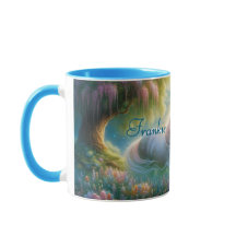 Enchanted Meadow White Horse Mug