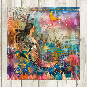 ENCHANTED MERMAID COLORFUL POSTER