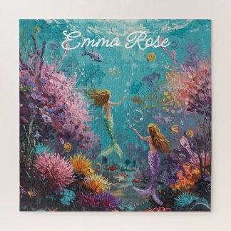 Enchanted Mermaid Underwater Scene Jigsaw Puzzle