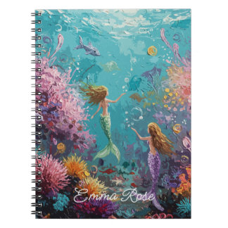 Enchanted Mermaid Underwater Scene Notebook