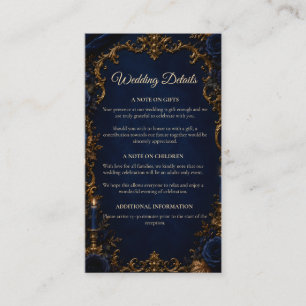 Enchanted Midnight Autumn Elegance Wedding  Enclosure Card