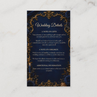 Enchanted Midnight Autumn Elegance Wedding Enclosure Card