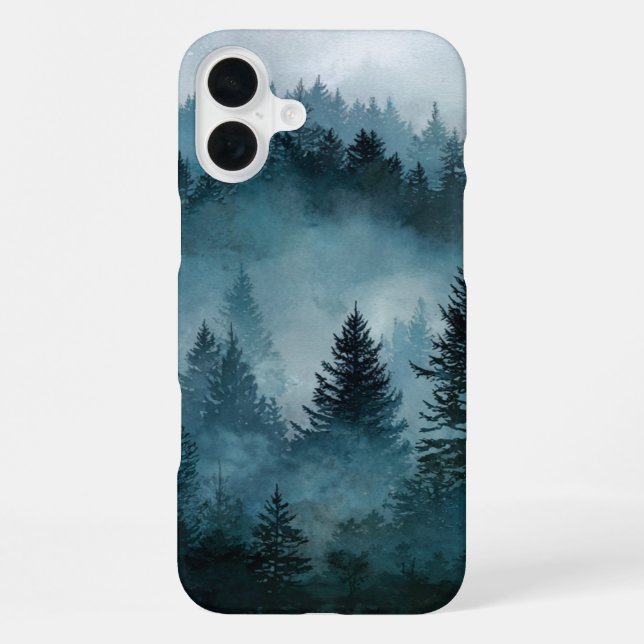 Enchanted Midnight Blue Forest  iPhone Case (Back)