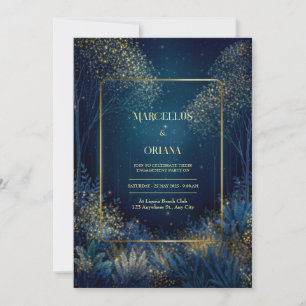 Enchanted Midnight Forest Wedding Invitation