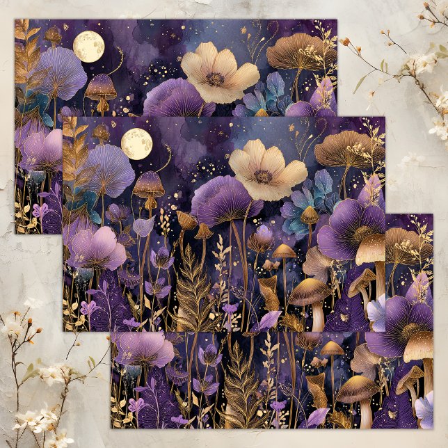 ENCHANTED MIDNIGHT GARDEN DECOUPAGE TISSUE PAPER (ENCHANTED MIDNIGHT GARDEN DECOUPAGE TISSUE PAPER)