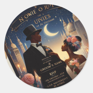 "Enchanted Moments: A Night to Remember" Classic Round Sticker