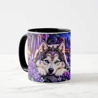 Enchanted Moonlight – Gothic Fantasy Husky Mug