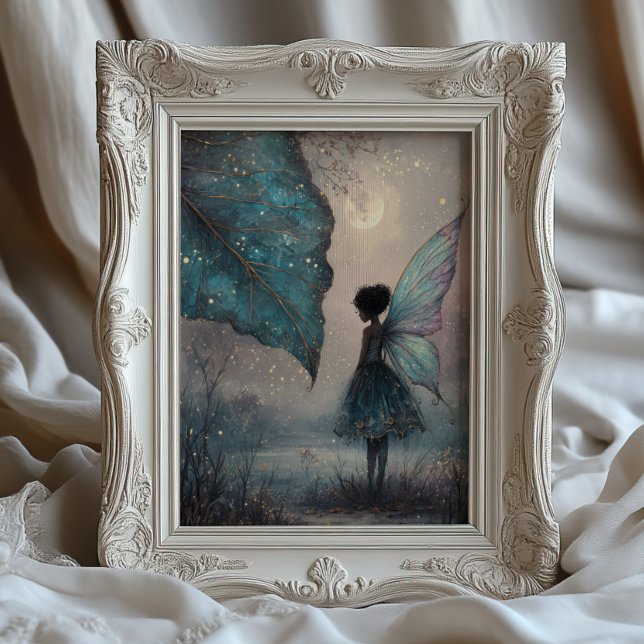 Enchanted Moonlit Leaf Fairy Fantasy Art Poster (Creator Uploaded)