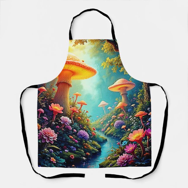 Enchanted Mushroom Forest Dream Apron (Front)