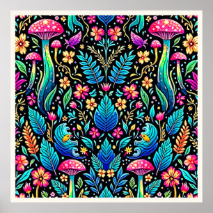 Enchanted Mushroom Forest Dream Poster