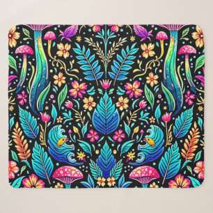 Enchanted Mushroom Forest Dream Sherpa Blanket