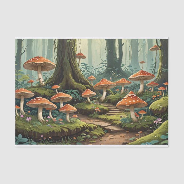 Enchanted Mushroom Forest Tissue Paper (Front)