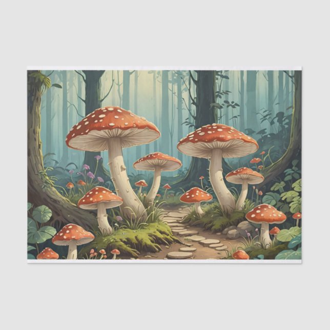 Enchanted Mushroom Forest Tissue Paper (Front)