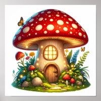 Enchanted Mushroom House Magical Cottage