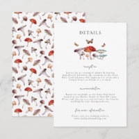 Enchanted Mushroom Moth Wedding Details