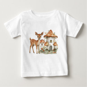 Enchanted Mushrooms and Baby Deer T-Shirt