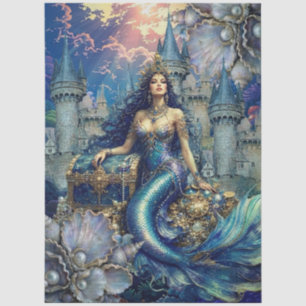 Enchanted Mystical Fantasy Mermaid Decoupage Tissue Paper
