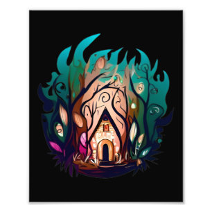 Enchanted  Nature Forest House Photo Print