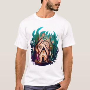 Enchanted Nature Forest House T-Shirt