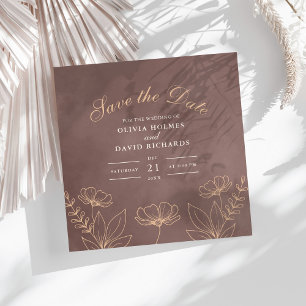 Enchanted Neutral Blossoms Save The Date Card