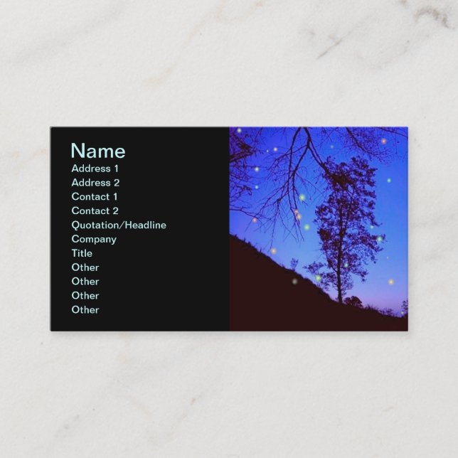Enchanted Night Business Card (Front)