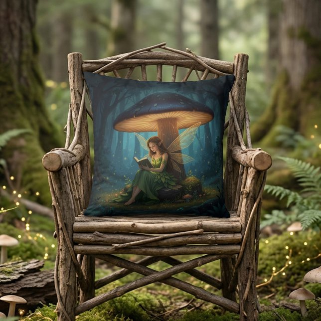 Enchanted Night Fairy Reading a Book Cushion (Creator Uploaded)