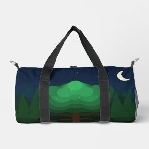 Enchanted Night Forest Duffel Bag Moonlit Tree N