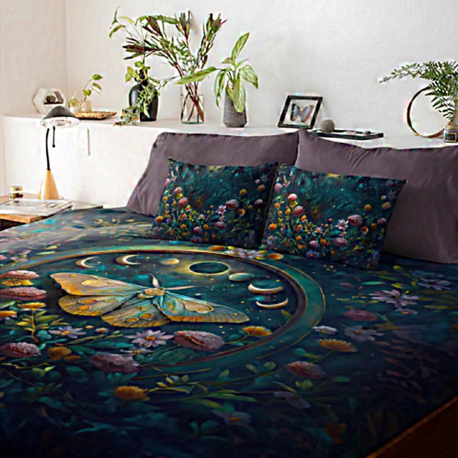Enchanted Night Garden Celestial Floral Dreamscape Pillowcase (Creator Uploaded)