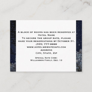 Enchanted Night Hotel Accommodation Insert Cards