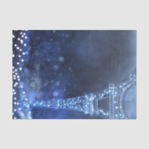 Enchanted Night in Paris String Lights Custom Tissue Paper