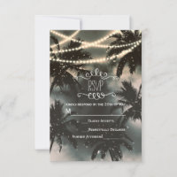 Enchanted Night Sky Palm Trees & Lights RSVP