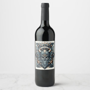 Enchanted Norse Legends: Viking Imagery Wine Label