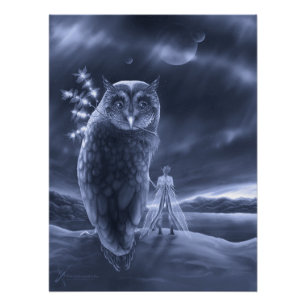 Enchanted Owl Glossy Poster